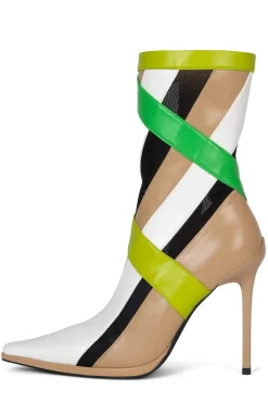 Discount STRIPES Ankle To Mid|Stiletto