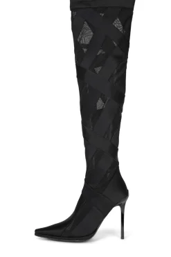 Discount STRIPES-KH Stiletto|Knee High