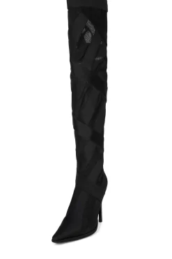 Discount STRIPES-KH Stiletto|Knee High