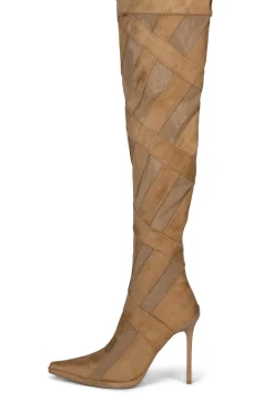 Discount STRIPES-KH Stiletto|Knee High