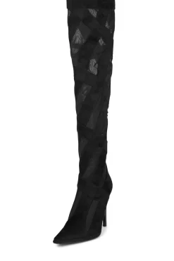 Discount STRIPES-KH Stiletto|Knee High